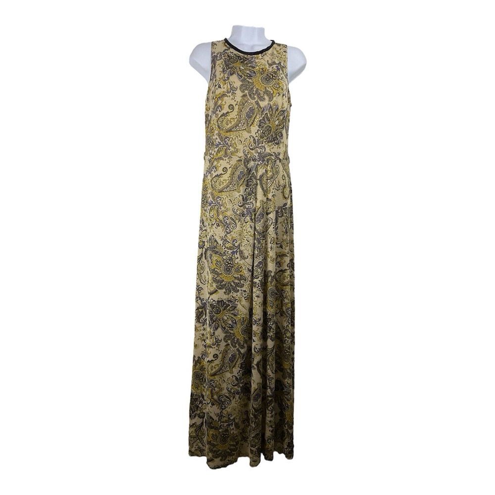 Mango Womens Sleeveless Floral Paisley Maxi Dress Size S Cottagecore Fairy Boho‎